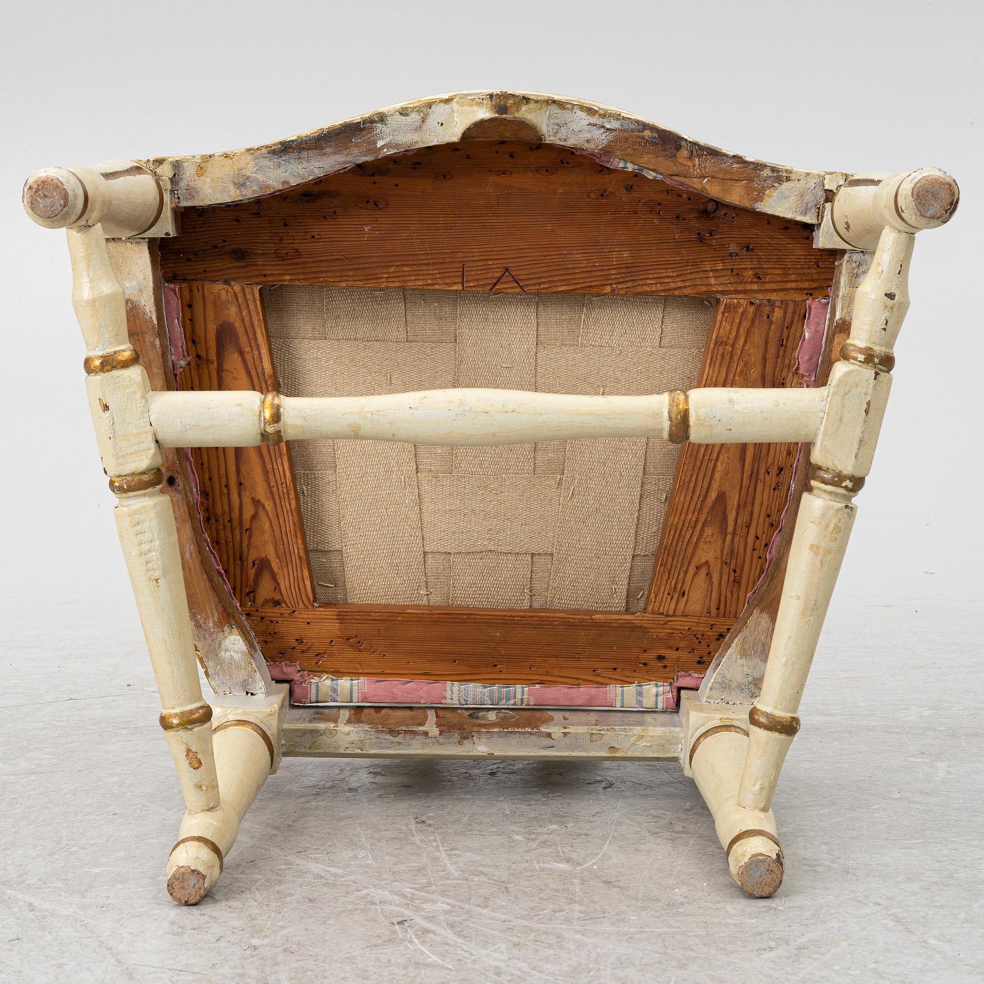 Karmstol, Stockholmsarbete, sent 1700-tal, Gustaviansk.