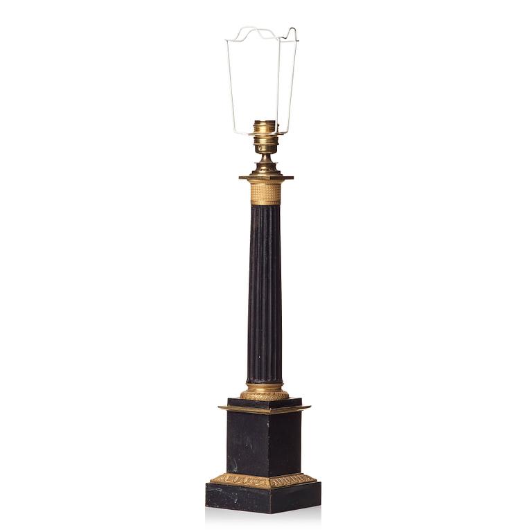 A French late Empire 19th Century table lamp.
