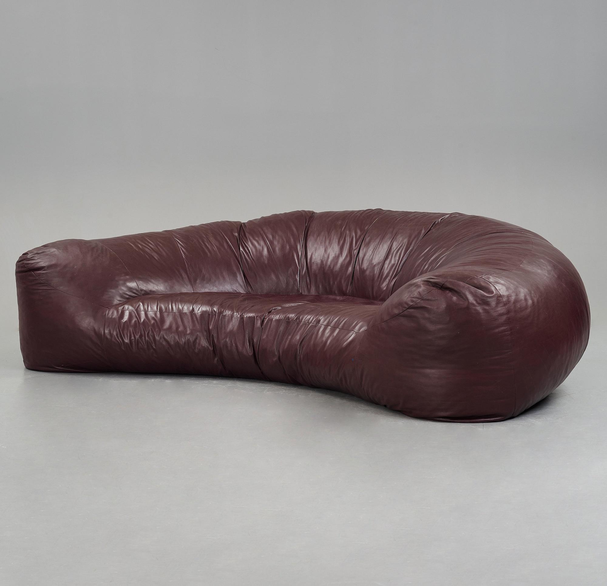 Raphael Raffel / Raphaël, a 'Croissant'  sofa, Maison Honoré, Paris 1970's.