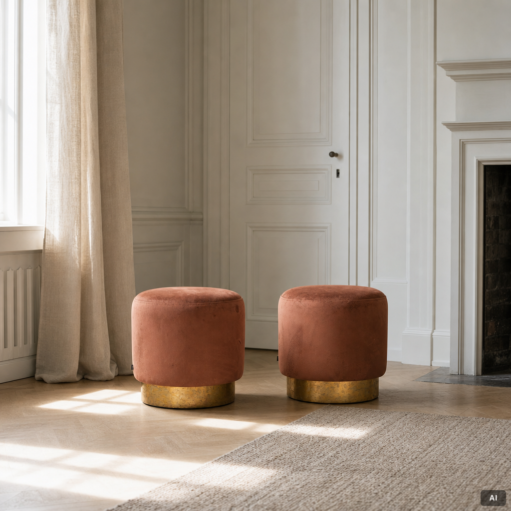 Poufs, a pair, Jakobsdals.