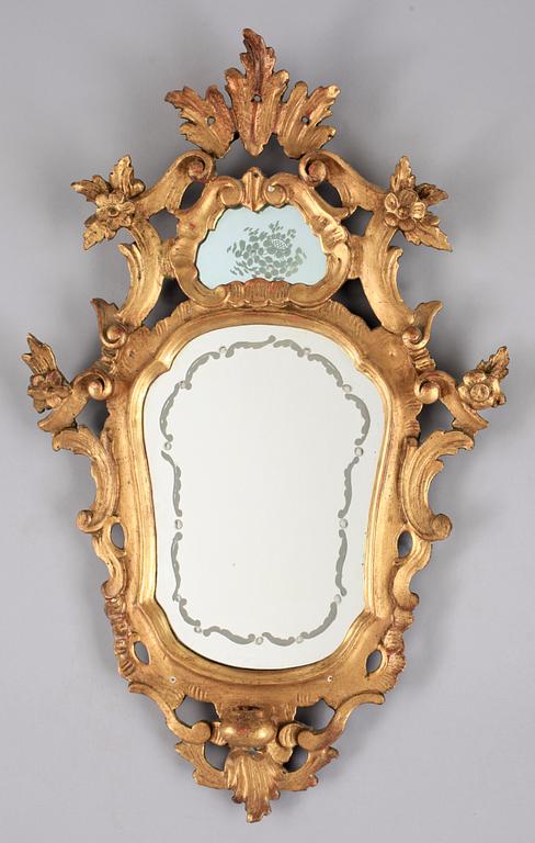 SPEGELLAMPETTER, ett par, rokokostil, 1900-tal.