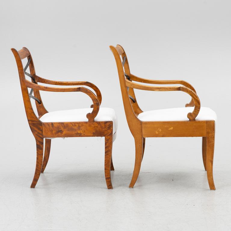 Carl Malmsten, A pair of Swedish Grace armchairs, SMF/Ferdinand Lundquist & Co, Gothenburg 1920s.