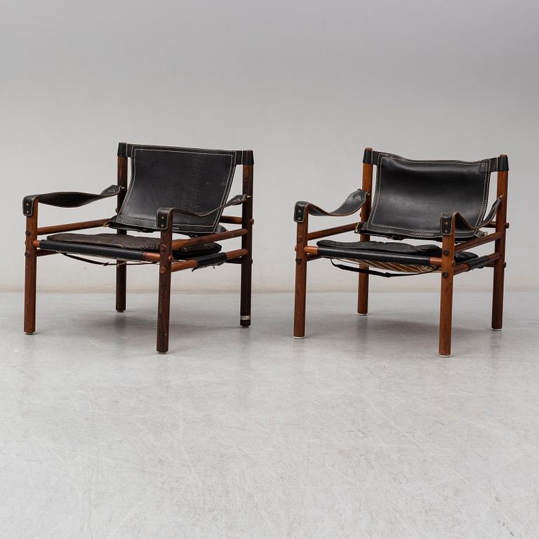 A pair of 'Sirocco' arm chairs by Arne Norell, Norell Möbel, designed in 1964.