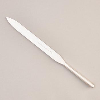 A sterling silver letter knife, mark of Rolf Lindståhl, Stockholm 2000.