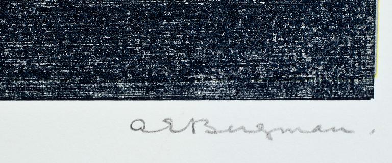 ANNA EVA BERGMAN, träsnitt, sign o numr 95/100.
