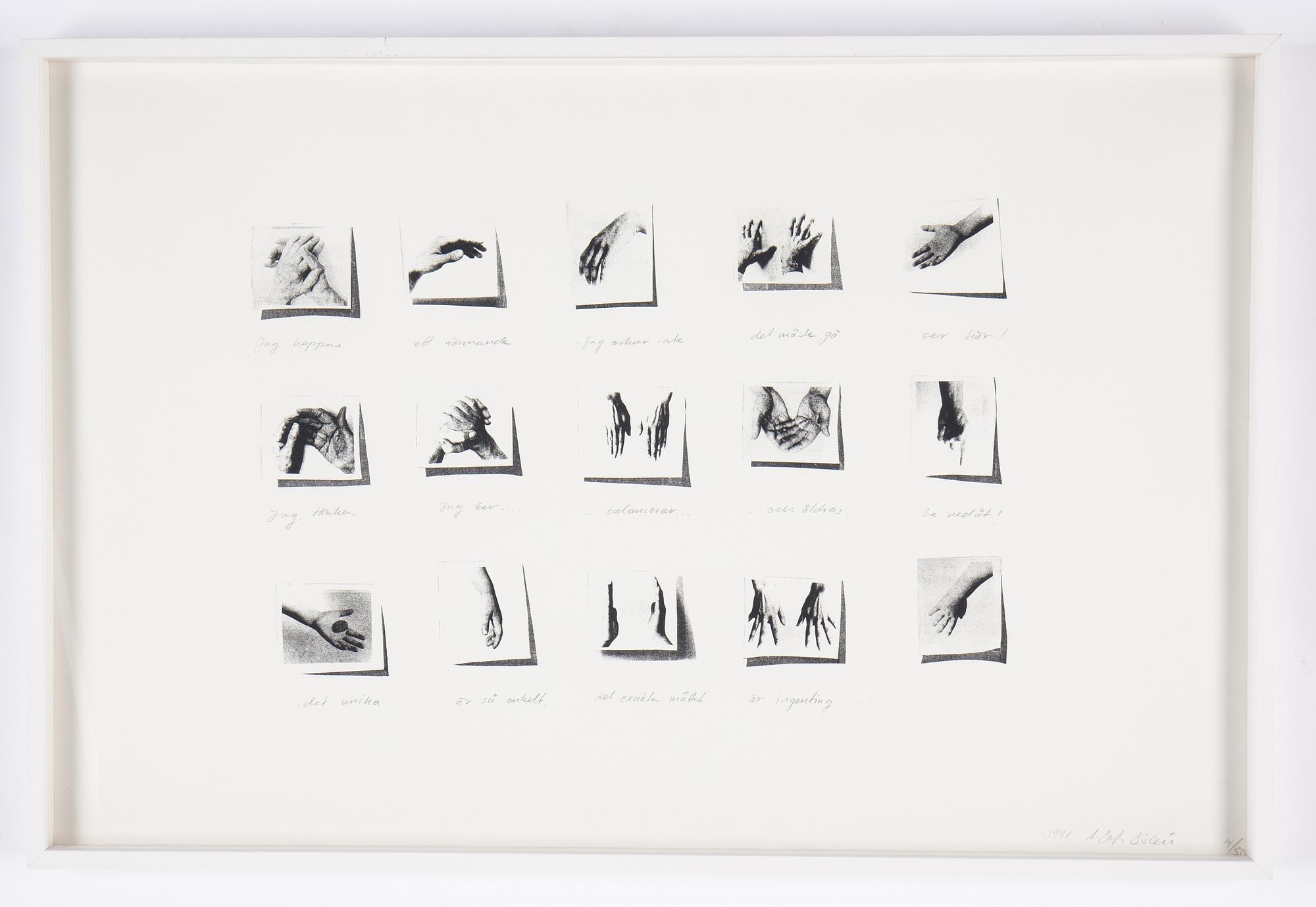 Ann-Sofi Sidén, silkscreen and pencil signed and ed 14/30.