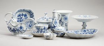 SERVISDELAR, 11 delar, porslin, Meissen, 1900-talets mitt.