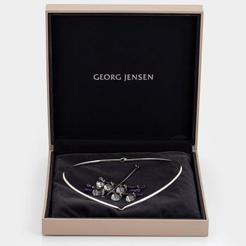 Vivianna Torun Bülow-Hübe, halssmycke, hänget av Firma Georg Jensen, Danmark, sterling, design nr 135.