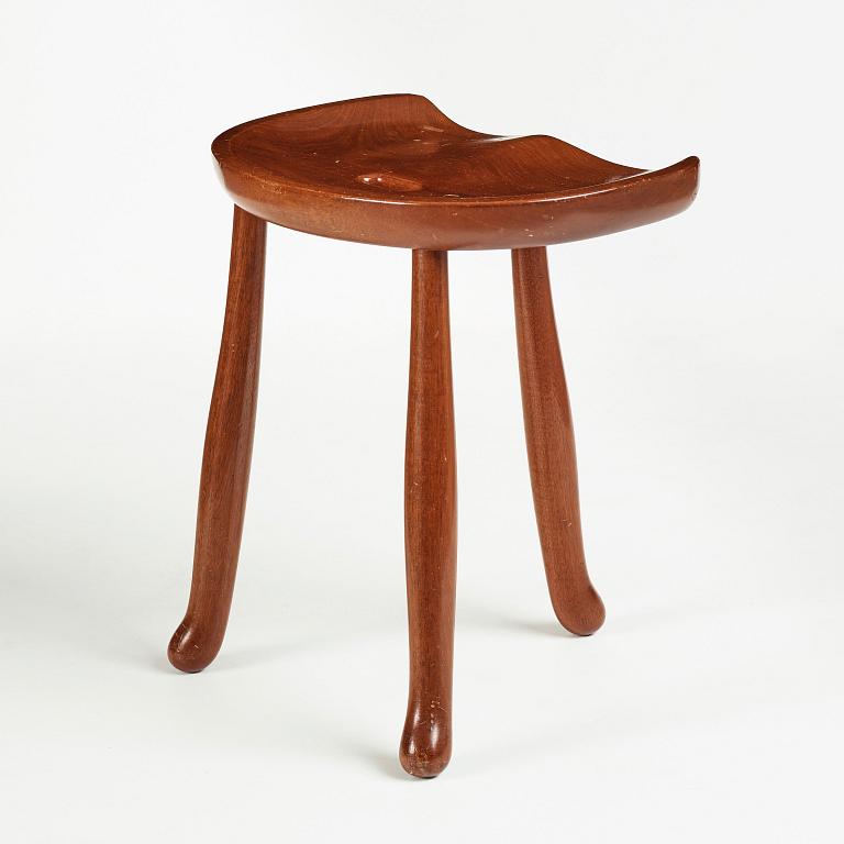 Josef Frank, a "Nil"/"Nile" mahogany stool, model 1003, for Svenskt Tenn, Sweden, probably 1940's, provenance Estrid Ericson.