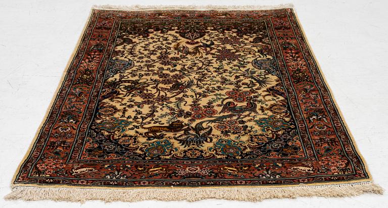 Carpet, Tabriz, figural approx. 150 x 100 cm.