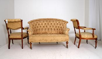 SALONGSGRUPP, 9 delar. Oscariansk, 1800-talets slut.