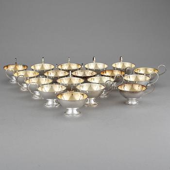 PUNSCHMUGGAR, 18 st, silver, Ceson, BEFA och GAB,  1968-85. Vikt 585 g.