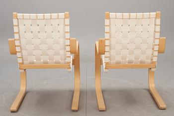 FÅTÖLJER, ett par. "406", Alvar Aalto.