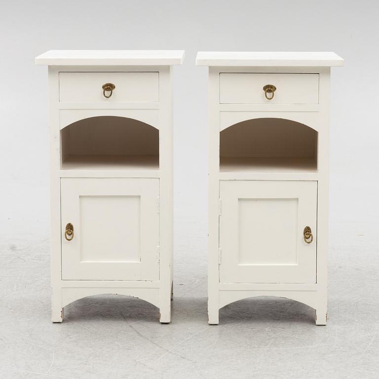 Sängbord, ett par, jugend, tidigt 1900-tal.