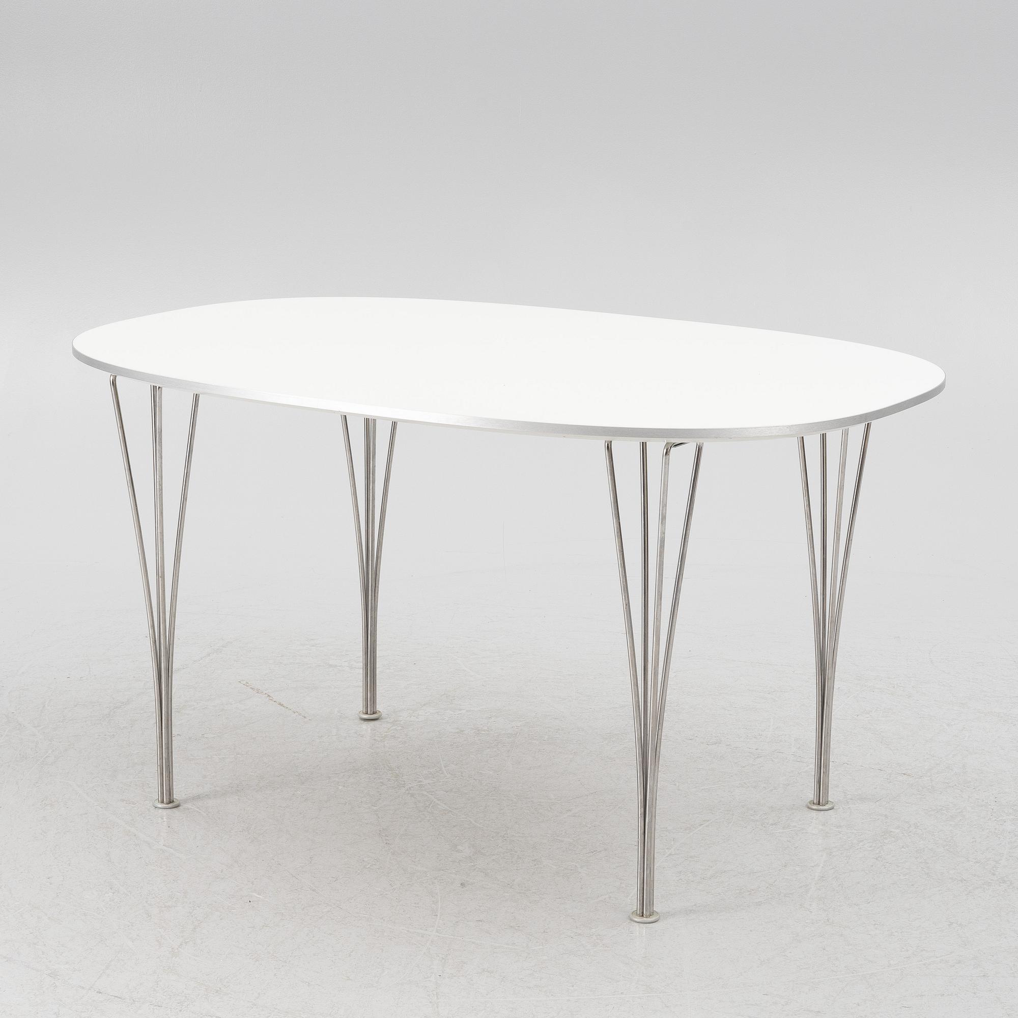 Bruno Mathsson & Piet Hein, a dining table, 'Superellipse', Fritz Hansen, Denmark, 2015.
