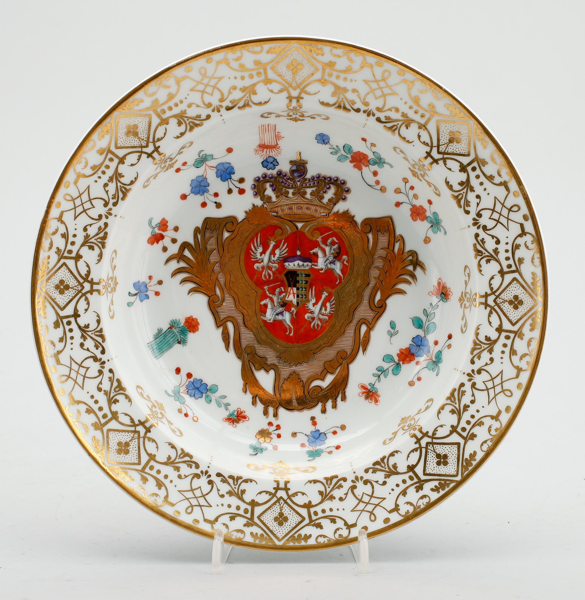 TALLRIK, porslin, Meissen 1700-/1800-tal.
