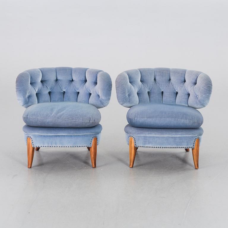 OTTO SCHULZ, a pair of easy chairs.