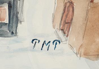 PRIMUS MORTIMER PETTERSSON, akvarell, monogramsignerad.