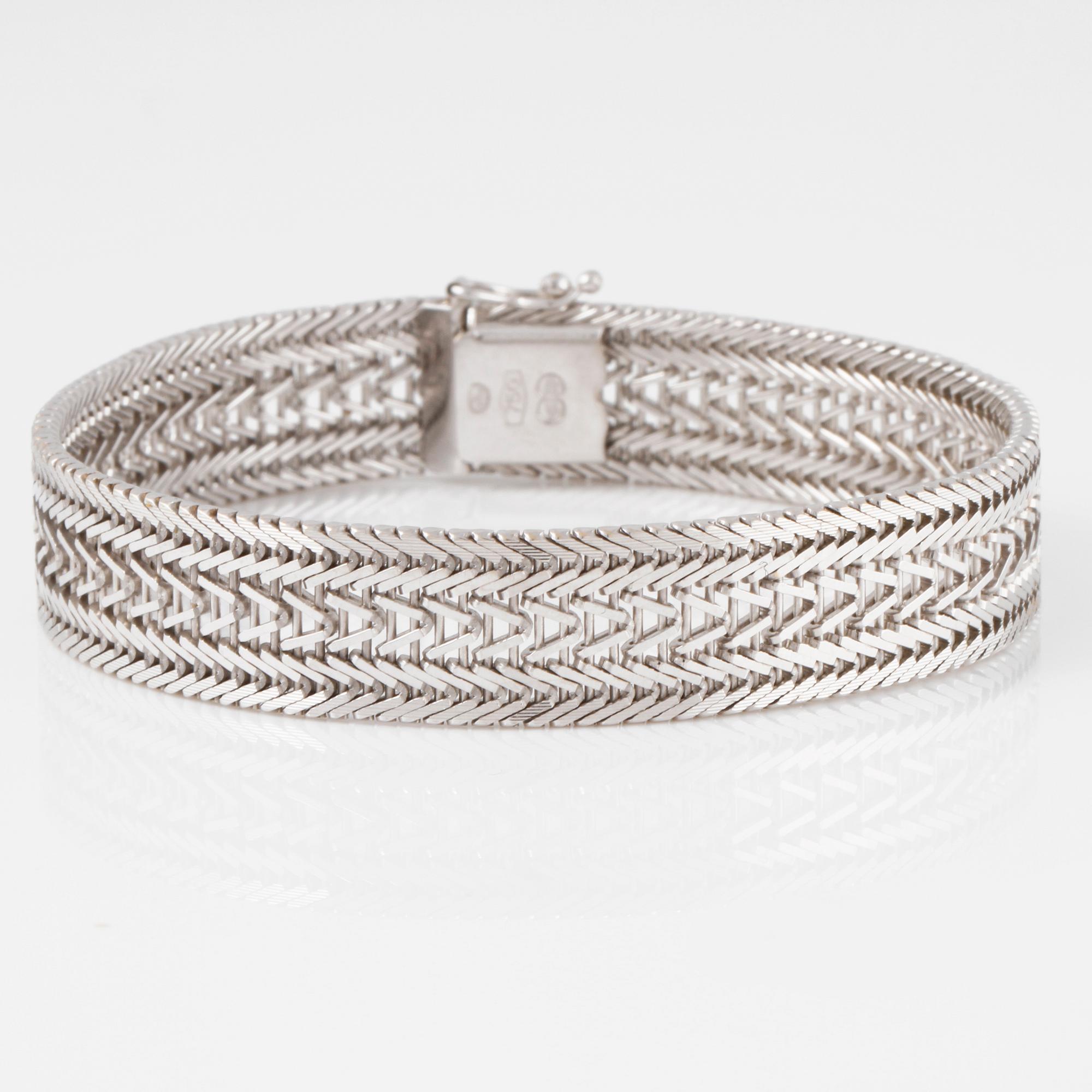 ARMLÄNK, 18K vitguld, Uno A Erre, Italien, importstämplad. Vikt 36 gram.