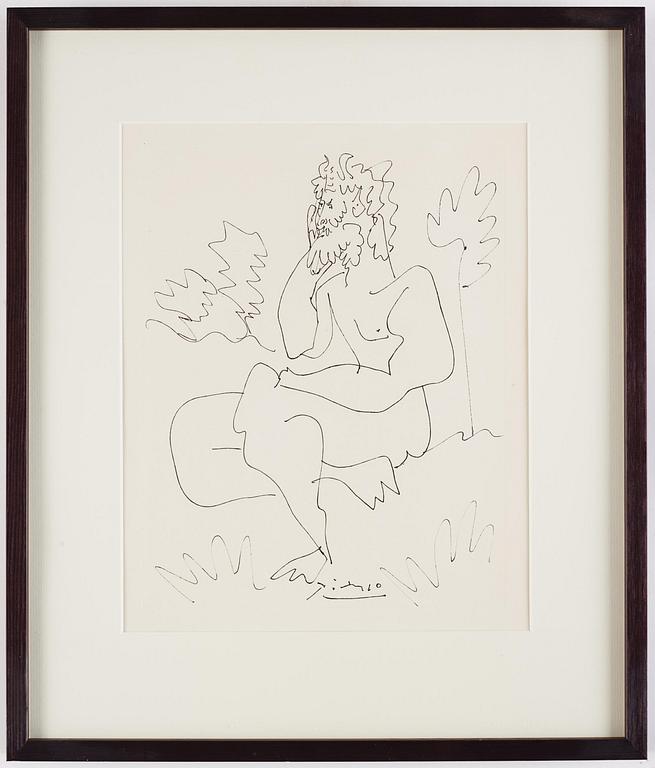 Pablo Picasso, "Thoughtful man" ur "Les cavalliers d'ombre".