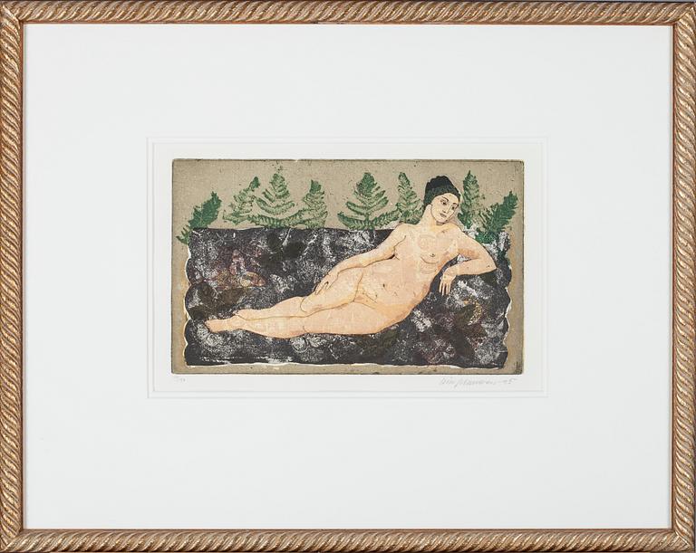 KIRSI NEUVONEN, färgetsning, signerad, daterad -95 och numrerad 17/90.