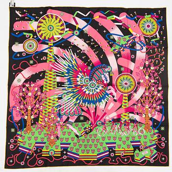 Hermès, a 'La Source de Pegase' silk scarf.