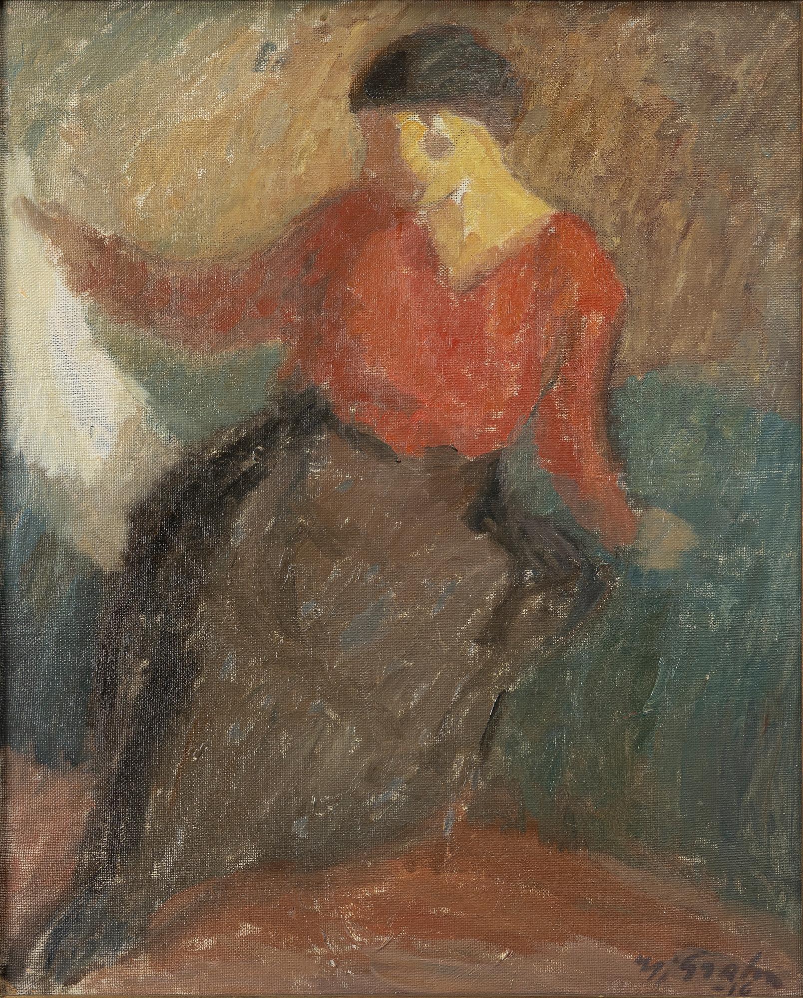 Hjalmar Grahn, 'In a Red Blouse'.
