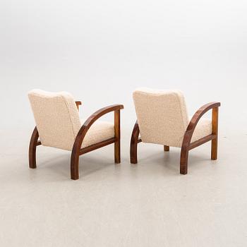 Armchairs, a pair, Art Deco, first half of the 20th century.