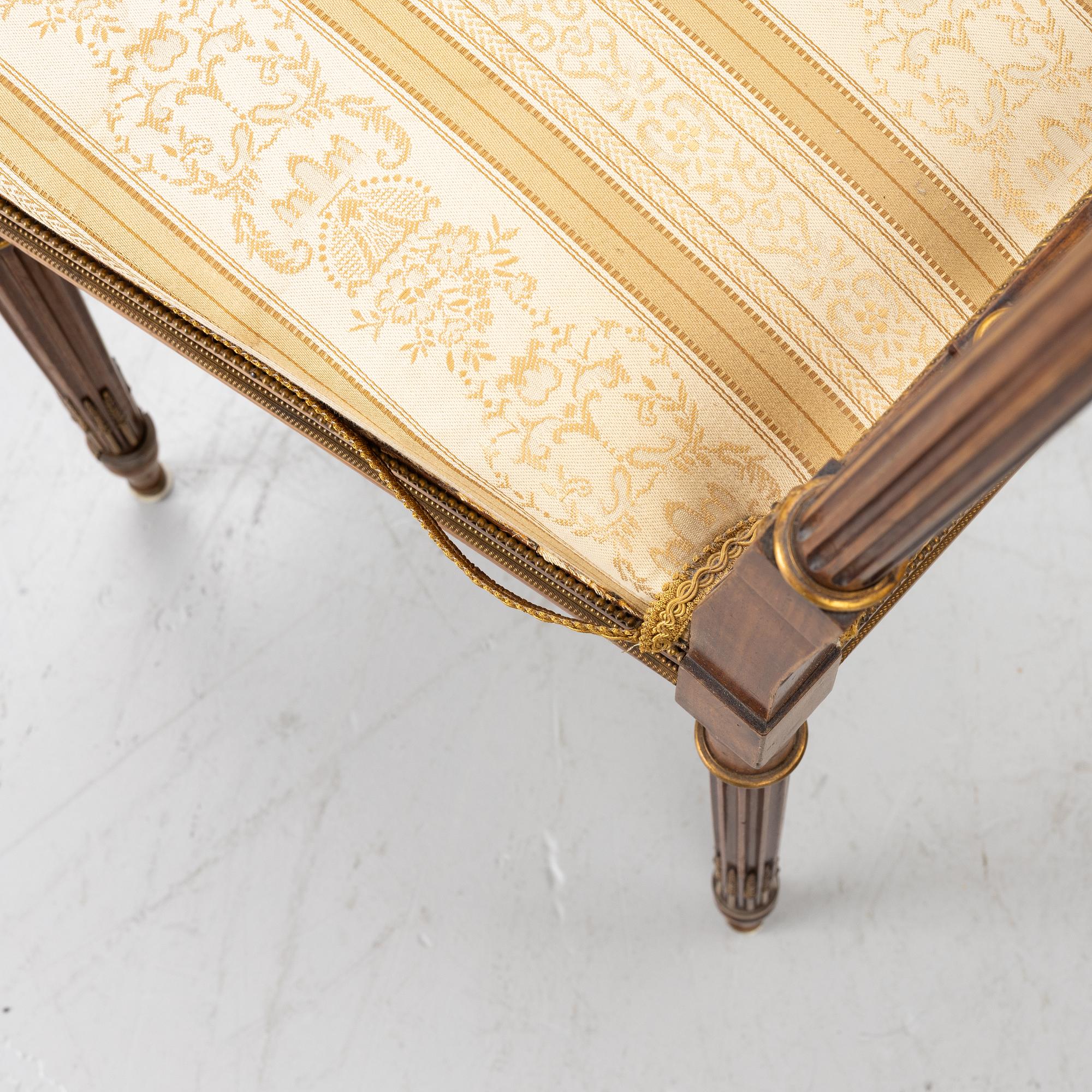 A seven-piece seating group, Louis XVI style, early 20th Century.