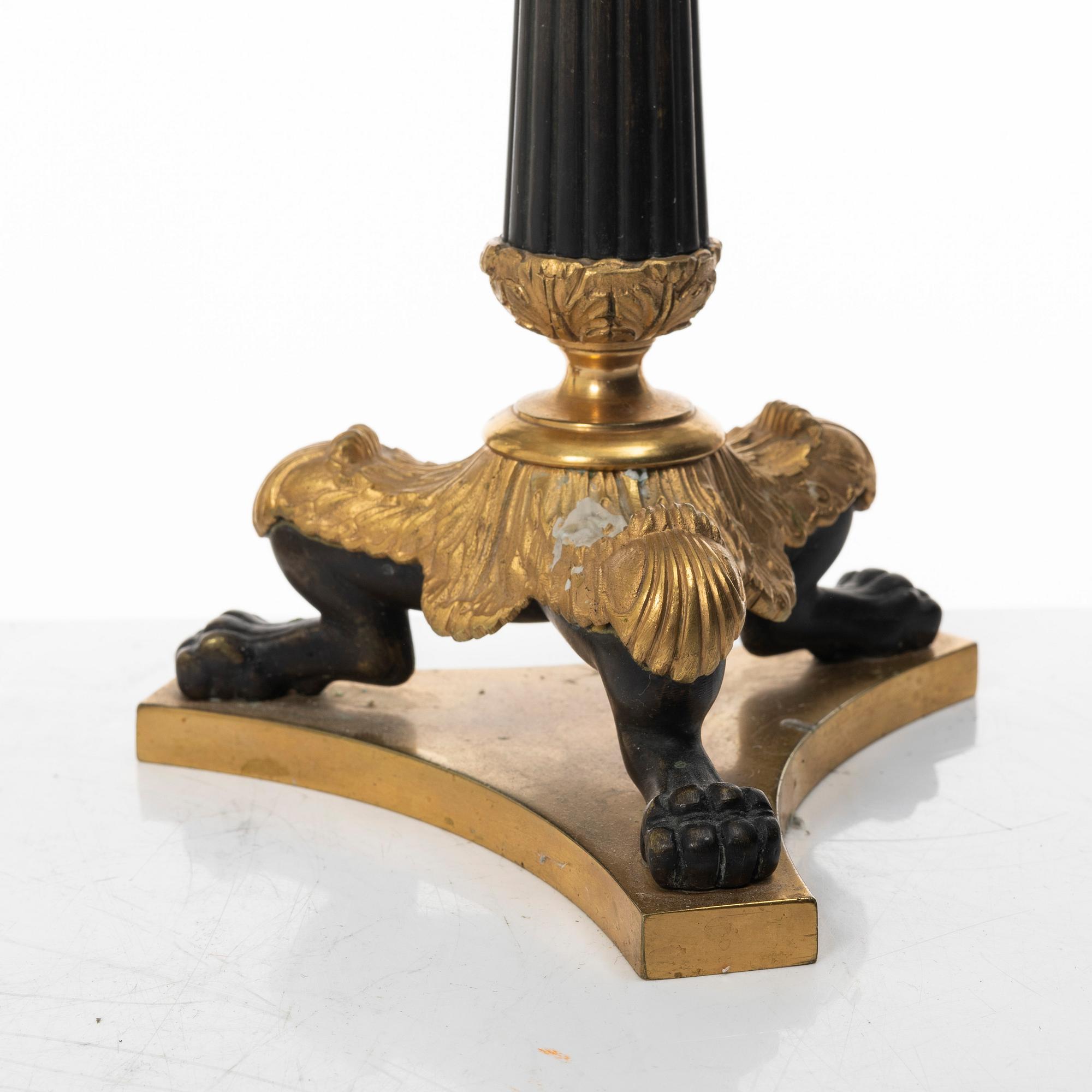 Candelabra, a pair. Late Empire style, late 19th century.