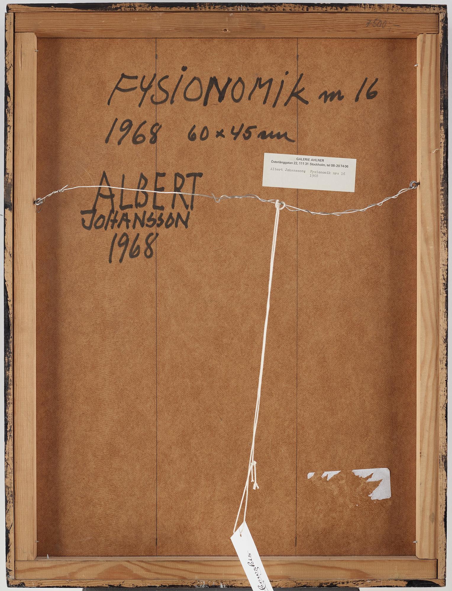 Albert Johansson, "Fysionomik nr 16".