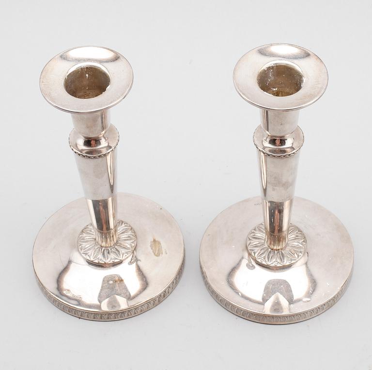 LJUSSTAKAR, 1 par, silver, K&EC, Göteborg 1960.