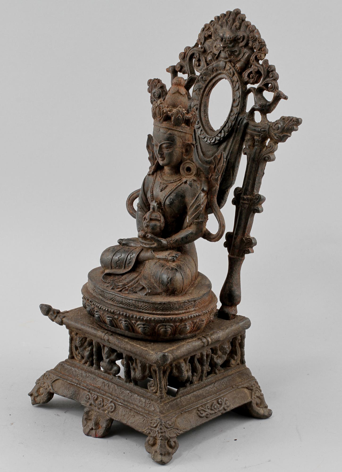 FIGURIN, patinerad metall, orientalisk, 1900/2000-tal.