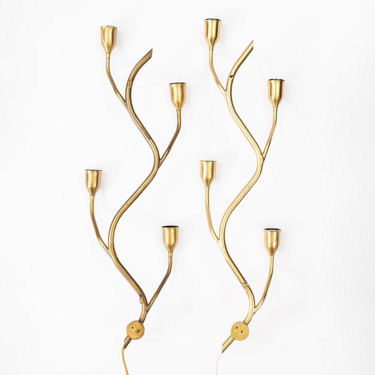 A pair of wall lamps, Astra, Norway, 1940s/50s.