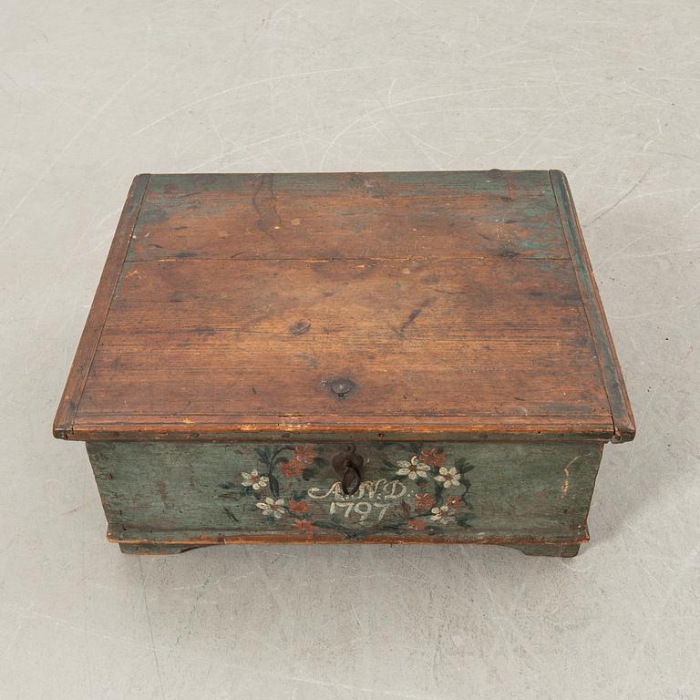 Traveling chest dated 1797.