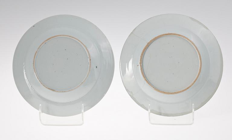 TALLRIKAR 6 st, porslin, Qianlong, Kina, 1700-tal.