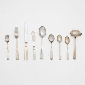 Jacob Ängman, Cutlery set, 53 pieces, silver, “Rosenholm”, GAB, including Stockholm 1947.