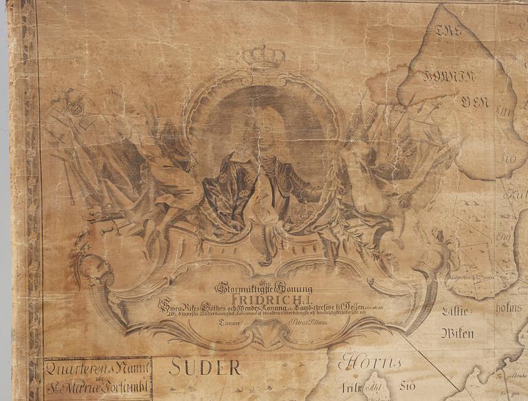 PETRUS TILLAEUS, karta, "General Charta Stockholm", 1733.