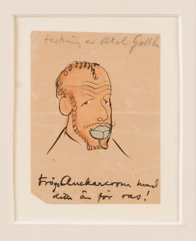AKSELI GALLEN-KALLELA, KARIKATYR.