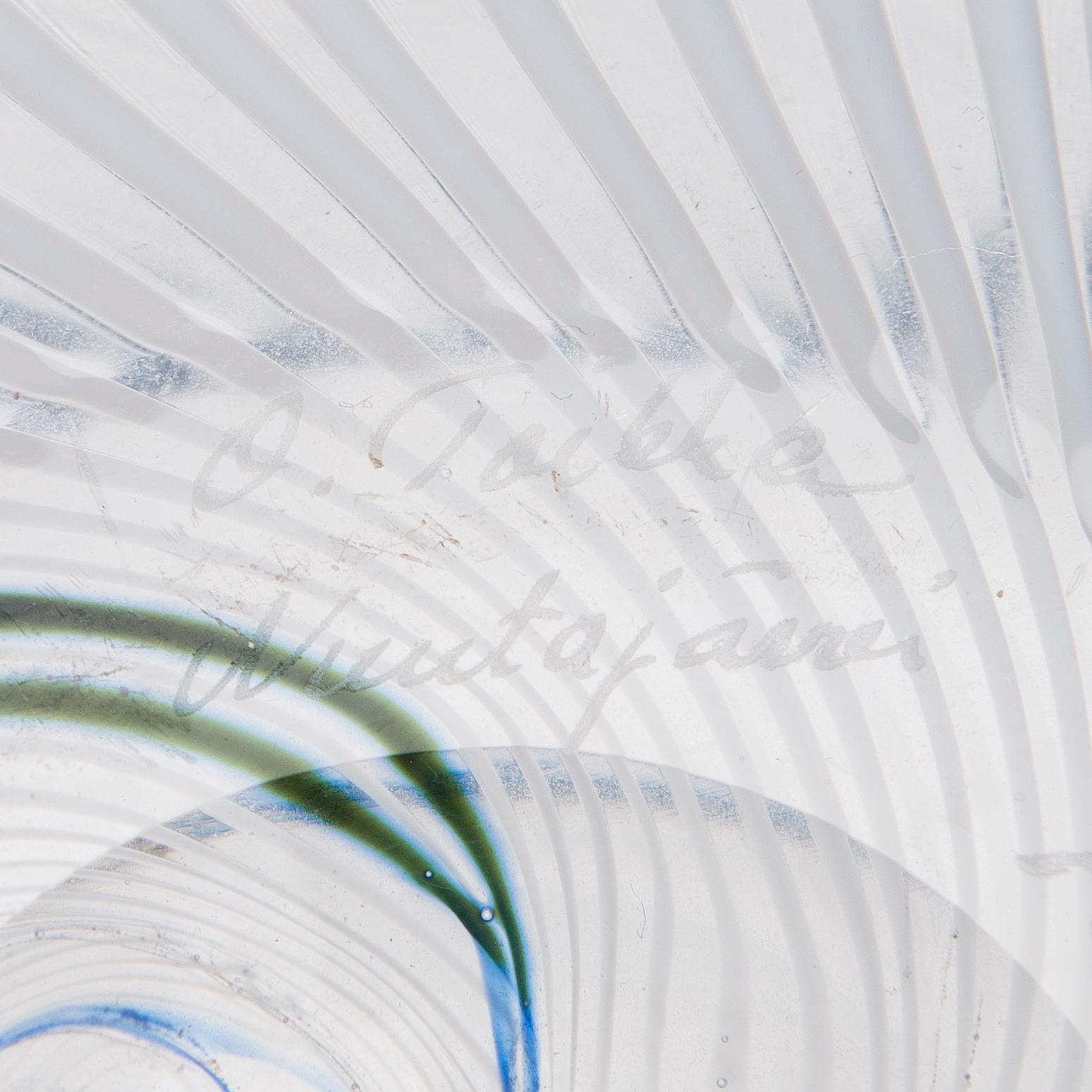 OIVA TOIKKA, MALJA, lasia, Oiva Toikka Nuutajärvi.