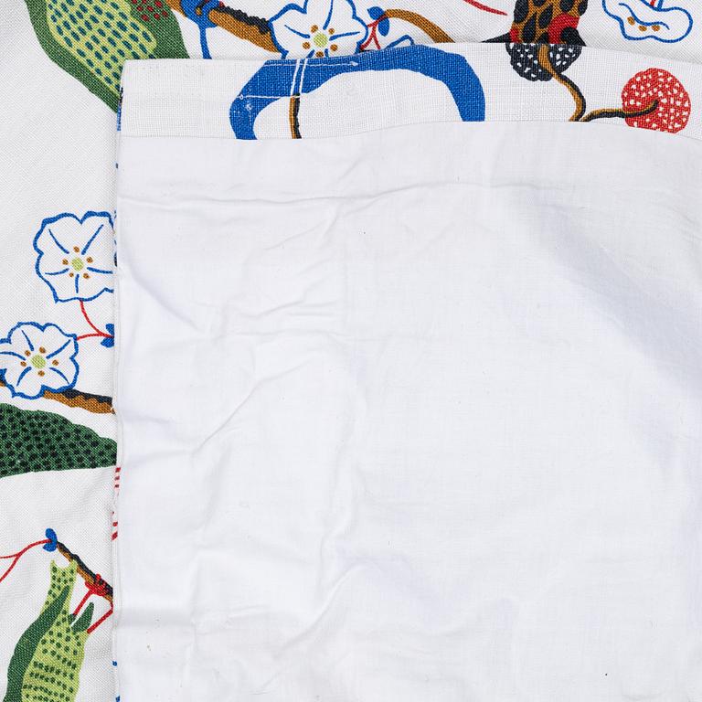 Josef Frank, gardiner, ett par, "Gröna fåglar", Firma Svenskt Tenn.