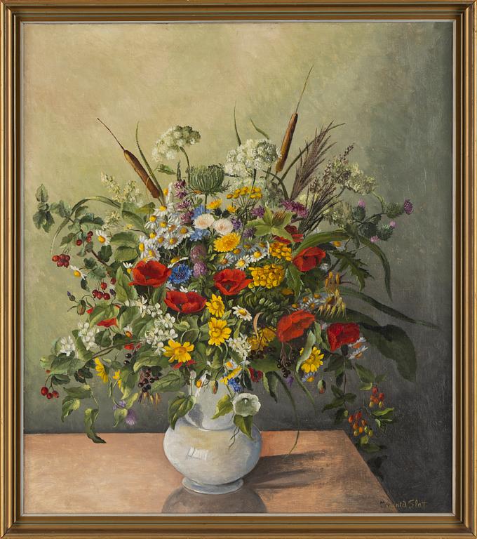 INGRID SLOT, oil on canvas, signed.
