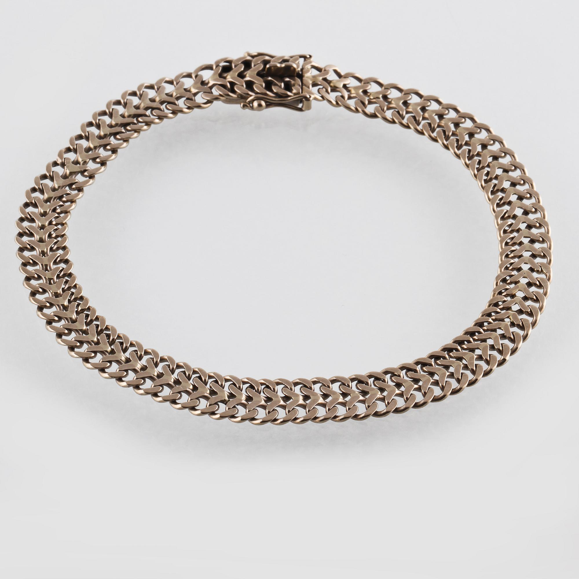 ARMLÄNK, 18K vitguld, Bröderna Heden, Stockholm, 1980. Vikt 12,9 gram.