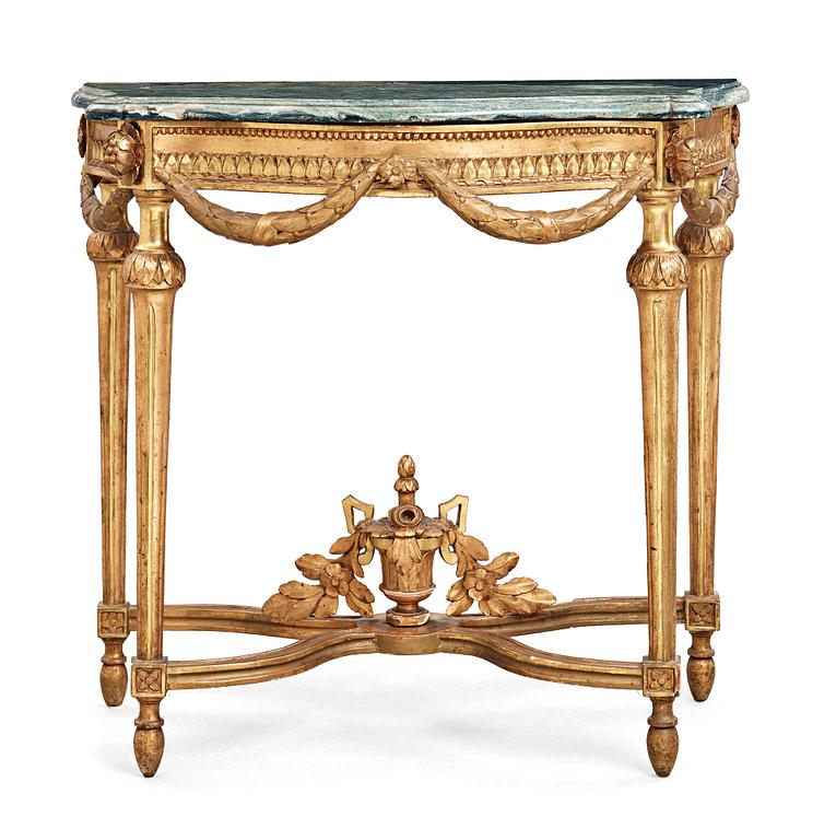 A Gustavian late 18th century console table.