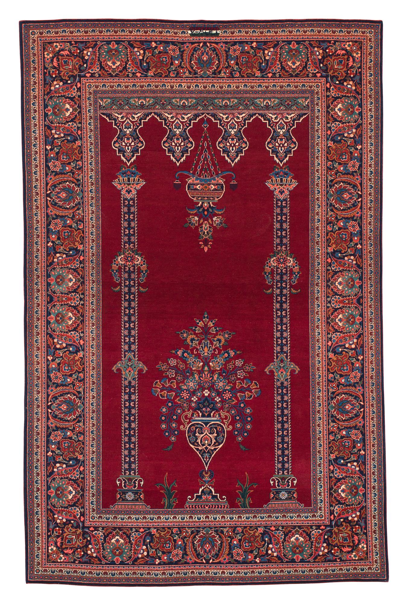 SEMI-ANTIQUE KASHAN. 204 x 132 cm.
