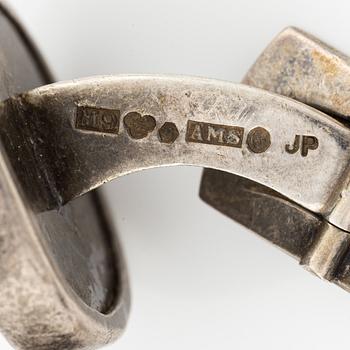 Arvo Saarela, cufflinks, silver with tiger's eye.