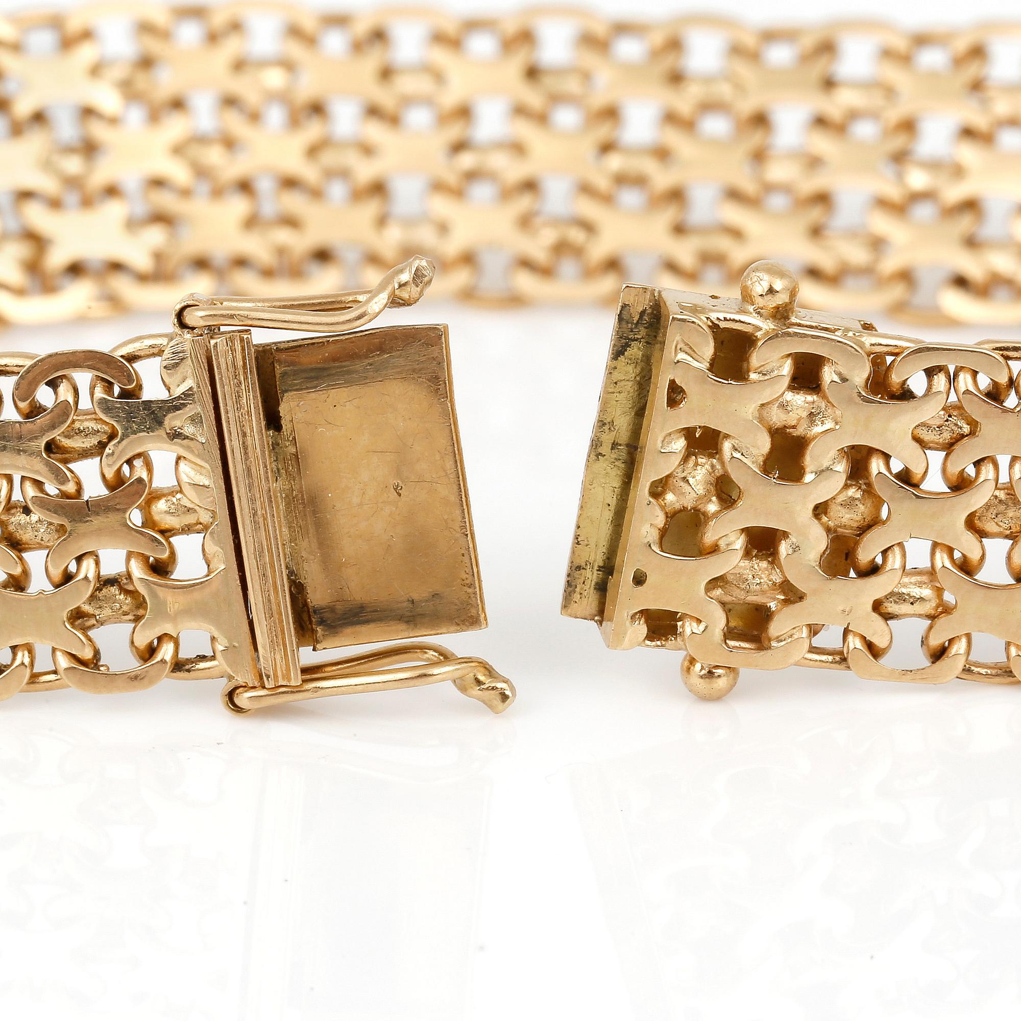 ARMLÄNK, 18K guld, Flavia, Stockholm, 1955. Total vikt ca 15,04 g.