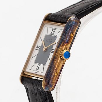 must de Cartier, Tank, wristwatch, 23.5 x 23 (30.5) mm.