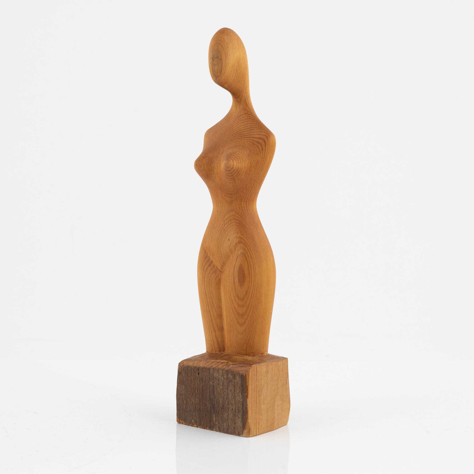 Johnny Mattsson, a pine sculpture, signed.