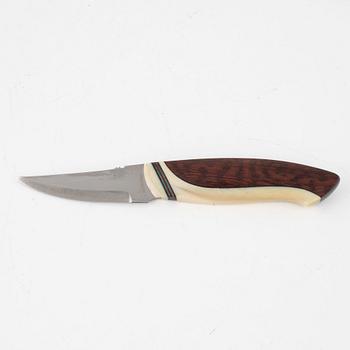 Knut Dahl, a snakewood and whale tooth knife, signed.